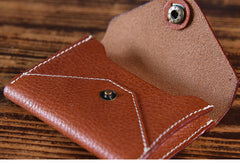 Handmade Mens Cool billfold Leather Wallet Men Small Card Slim Wallets Bifold for Men - iwalletsmen