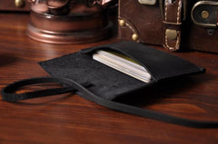 Handmade Mens Cool billfold Leather Wallet Men Small Card Slim Wallets Bifold for Men - iwalletsmen