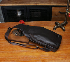 Leather Mens Sling Bag Sling Shoulder Bag Sling Backpack for men - iwalletsmen