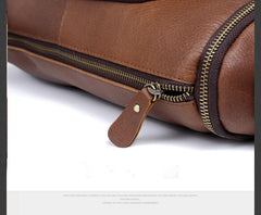 Genuine Leather Mens Messenger Bag Cool Weekender Bag Travel Bag Duffle Bags Overnight Bag Holdall Bag for men