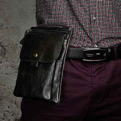 Leather Belt Pouch Mens Small Cases Waist Bag Hip Pack Belt Bag Fanny Pack Bumbag for Men