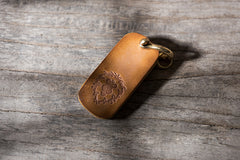 Handmade Leather Mens World of Warcraft Cool Keychain KeyCharm Keyring Pendant for Men