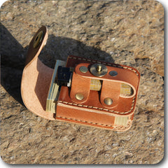 Cool Leather Mens Cigarette Case with Belt Loop Cigarette Holder Lighter Holder for Men - iwalletsmen