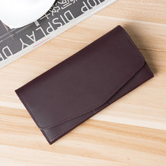 Handmade Leather Mens Clutch Wallet Cool Leather Wallet Long Phone Wallets for Men