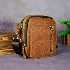 Leather Belt Pouch Mens Small Cases Waist Bag Hip Pack Belt Bag Fanny Pack Bumbag for Men