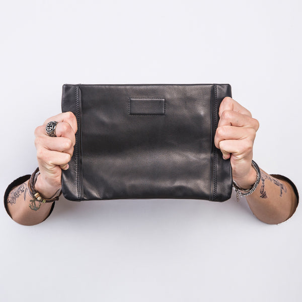 Genuine Leather Mens Clutch Cool Slim Wallet Zipper Clutch Wristlet Wallet for Men - iwalletsmen