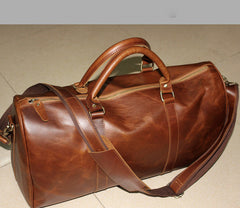 Genuine Leather Mens Cool Weekender Bag Travel Bag Duffle Bags Overnight Bag Holdall Bag for men