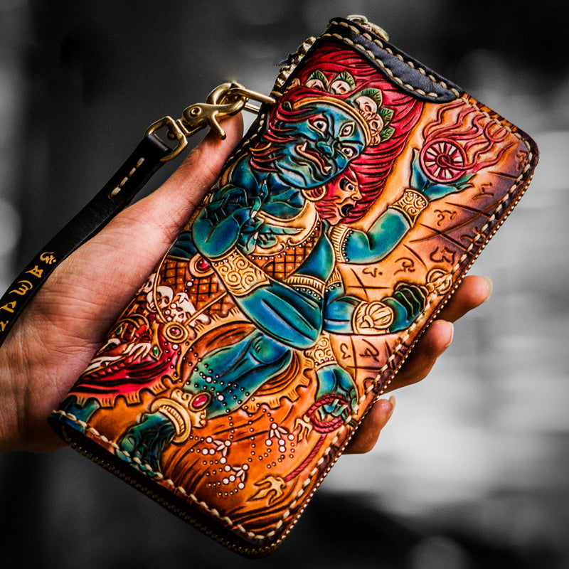 Handmade Leather Ucchusma Mens Chain Biker Wallet Cool Leather Wallet With Chain Wallets for Men