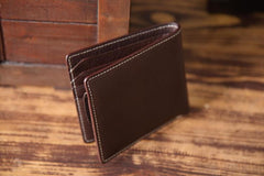 Handmade Leather Mens Cool Wallet Men Slim Wallets Front Pocket Wallet for Men