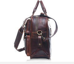 Genuine Leather Mens Cool Messenger Bag Work Bag Satchel Bag Briefcase Bag for men