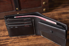 Handmade Leather Mens Cool Wallet Men Slim Wallets Front Pocket Wallet for Men