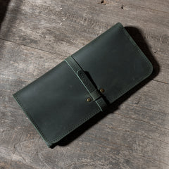 Handmade Leather Mens Clutch Wallet Cool Leather Wallet Long Phone Wallets for Men - iwalletsmen