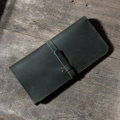 Handmade Leather Mens Clutch Wallet Cool Leather Wallet Long Phone Wallets for Men - iwalletsmen