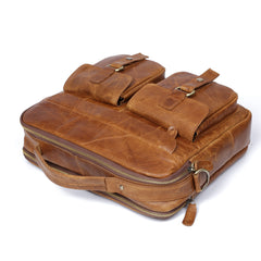 Genuine Leather Mens Cool Messenger Bag Chest Bag Bike Bag Cycling Bag for men