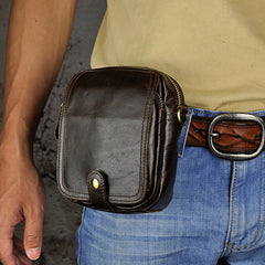 Leather Belt Pouch Mens Small Cases Waist Bag Hip Pack Belt Bag Fanny Pack Bumbag for Men