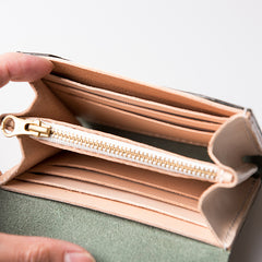 Handmade Leather Mens Cool billfold Wallet Card Holder Small Card Wallets for Men Women