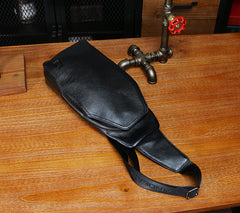 Leather Mens Sling Bag Sling Shoulder Bag Sling Backpack for men - iwalletsmen