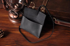Handmade Mens Cool billfold Leather Wallet Men Small Card Slim Wallets Bifold for Men - iwalletsmen