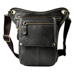 Leather Belt Pouch Mens Cases Waist Bag Hip Pack Belt Bag Fanny Pack Bumbag for Men