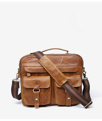 Genuine Leather Mens Cool Messenger Bag Chest Bag Bike Bag Cycling Bag for men