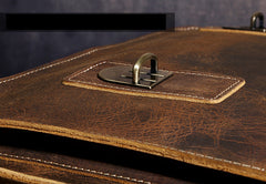 Genuine Leather Mens Cool Messenger Bag Briefcase Chest Bag Bike Bag Cycling Bag for men