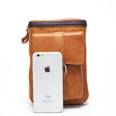 Leather Belt Pouch Mens Small Cases Waist Bag Hip Pack Belt Bag Fanny Pack Bumbag for Men