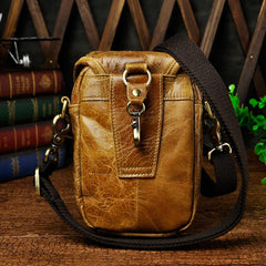 Leather Belt Pouch Mens Small Cases Waist Bag Hip Pack Belt Bag Fanny Pack Bumbag for Men