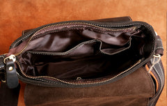 Handmade Leather Mens Cool Messenger Bag Square Bag Chest Bag Bike Bag Cycling Bag for men