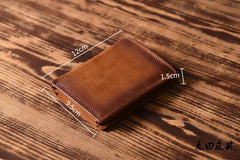Handmade Mens Cool billfold Leather Wallet Men Small Slim Wallets Bifold for Men - iwalletsmen