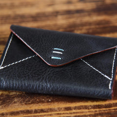 Handmade Mens Cool billfold Leather Wallet Men Small Card Slim Wallets Bifold for Men - iwalletsmen