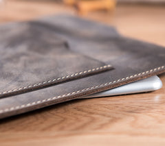 Handmade Leather Mens Clutch Cool Slim iPad Pro Case iPad Pro Cover for Men
