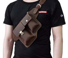 Cool LEATHER MENS FANNY PACK FOR MEN BUMBAG  CELL PHONE HOLSTER WAIST BAG for Men - iwalletsmen