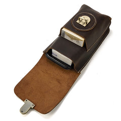 Tan Leather Cell Phone Holster Belt Pouch Leather Waist Bag Mens BELT BAG Belt Holster For Men