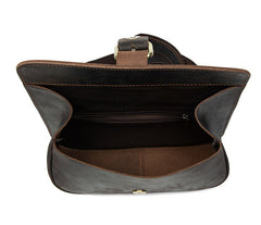Tan Leather Mens Slim Buckle Courier Bag Side Bag Small Messenger Bag For Men