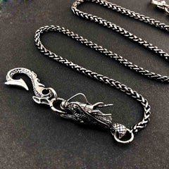 Badass Silver Dragon Mens Wallet Chain Jeans Chain Jean Chain Fashion Pants Chain For Men - iwalletsmen