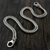 Badass Silver Mens Long STAINLESS STEEL Biker Wallet Chain Pants Chain For Men - iwalletsmen