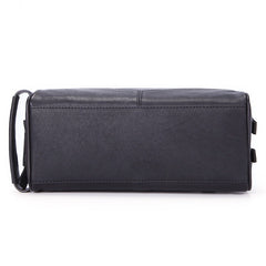 Toiletry Bag for Men Black Leather Dopp Kit Tan Leather Travel Organizer Shaving Bag for Men