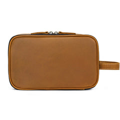 Tan mens toiletry travel bag