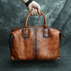 Best Coffee Leather Mens 12'' Handbag Travel Handbag Work Handbag Shoulder Bag For Men