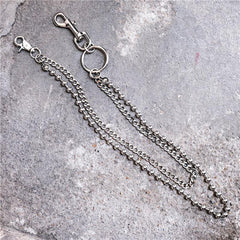 Trendy Silver Double Womens Mens Pants Chain Long Jeans Chain Jean Chain Wallet CHain For Men - iwalletsmen