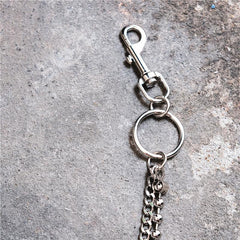 Trendy Silver Double Womens Mens Pants Chain Long Jeans Chain Jean Chain Wallet CHain For Men - iwalletsmen