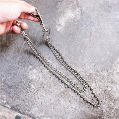 Trendy Silver Double Womens Mens Pants Chain Long Jeans Chain Jean Chain Wallet CHain For Men - iwalletsmen