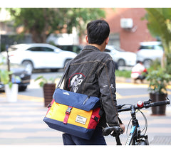 Trendy Nylon Cloth Mens Motorcycle Bag Postman Bag Messenger Bag Side Bag For Men - iwalletsmen