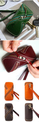 Unique Leather Key Case Car Key Wallet Men's Coin Holders Change Holder For Women