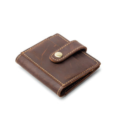 VINTAGE BROWN LEATHER MEN'S FRONT POCKET WALLETs Dark Brown SLIM CARD billfold WALLET SMALL WALLET FOR MEN - iwalletsmen