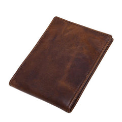 Vinatge Leather Small Mens License Wallet Bifold Card Wallet for Men - iwalletsmen