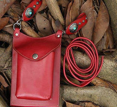 Cool Tan LEATHER MEN'S Small Messenger Bag Waist BAG Belt pouch Green Belt Bag FOR MEN - iwalletsmen