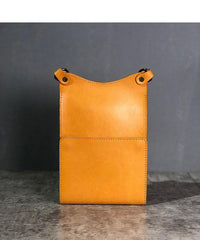 Cool Tan LEATHER MEN'S Small Messenger Bag Waist BAG Belt pouch Green Belt Bag FOR MEN - iwalletsmen