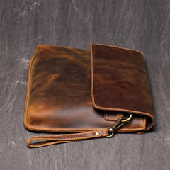 Vintage Black LEATHER MENS Ipad Courier Bag SIDE BAG Casual Brown MESSENGER BAG FOR MEN - iwalletsmen