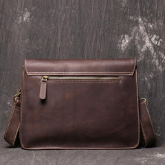 Vintage Black LEATHER MENS Ipad Courier Bag SIDE BAG Casual Brown MESSENGER BAG FOR MEN - iwalletsmen